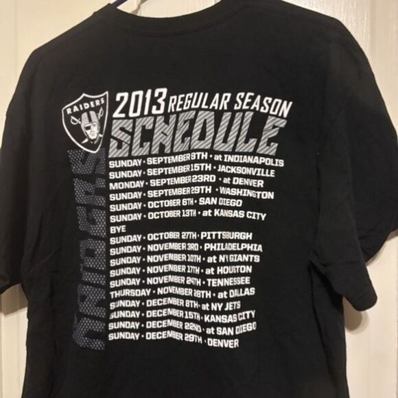 Oakland Raiders 2013 Regular Season Size XL T-Shirt - Picture 5 of 5